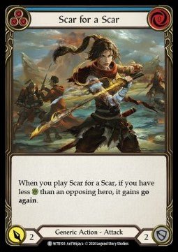 Scar for a Scar (Blue) (Normal) - Welcome to Rathe - Unlimited (Common) [WTR-U-WTR193] - Cards Beyond
