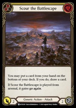 Scour the Battlescape (Yellow) (Normal) - Welcome to Rathe - Unlimited (Common) [WTR-U-WTR195] - Cards Beyond