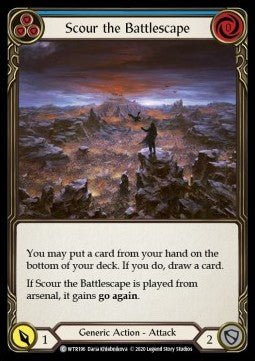 Scour the Battlescape (Blue) (Rainbow Foil) - Welcome to Rathe - Unlimited (Common) [WTR-U-WTR196] - Cards Beyond