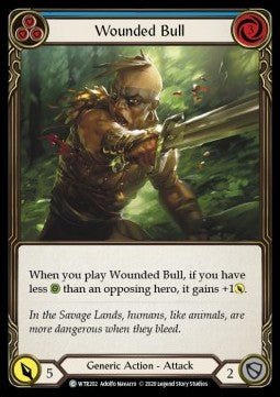 Wounded Bull (Blue) (Rainbow Foil) - Welcome to Rathe - Unlimited (Common) [WTR-U-WTR202] - Cards Beyond