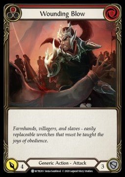 Wounding Blow (Red) (Normal) - Welcome to Rathe - Unlimited (Common) [WTR-U-WTR203] - Cards Beyond