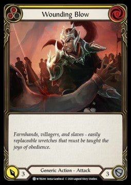 Wounding Blow (Yellow) (Rainbow Foil) - Welcome to Rathe - Unlimited (Common) [WTR-U-WTR204] - Cards Beyond
