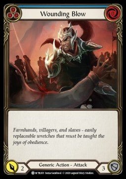 Wounding Blow (Blue) (Normal) - Welcome to Rathe - Unlimited (Common) [WTR-U-WTR205] - Cards Beyond