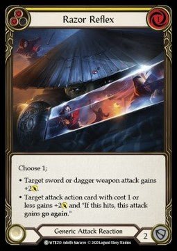 Razor Reflex (Yellow) (Normal) - Welcome to Rathe - Unlimited (Common) [WTR-U-WTR210] - Cards Beyond