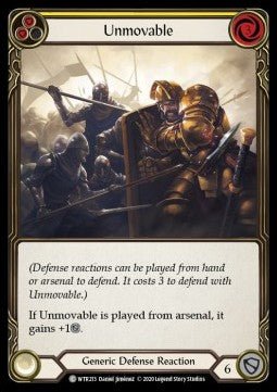 Unmovable (Yellow) (Rainbow Foil) - Welcome to Rathe - Unlimited (Common) [WTR-U-WTR213] - Cards Beyond