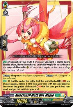 Atrocious? Moth Girl, Maple (V.1 - Triple Rare) - Triumphant Return of the Brave Heroes (Triple Rare) [D-BT05-018] - Cards Beyond
