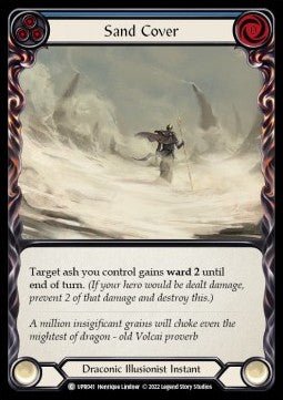 Sand Cover (Blue) (Rainbow Foil) - Uprising (Common) [UPR-041] - Cards Beyond