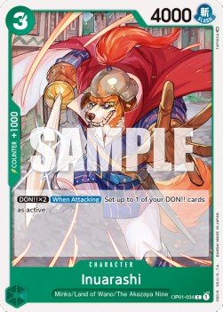 Inuarashi (OP01-034) (V.1) - Romance Dawn (Common) [OP01-034] - Cards Beyond
