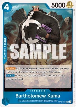 Bartholomew Kuma (OP01-074) - Romance Dawn (Rare) [OP01-074] - Cards Beyond