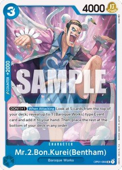Mr.2.Bon.Kurei(Bentham) (OP01-084) - Romance Dawn (Uncommon) [OP01-084] - Cards Beyond