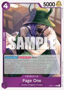 Page One (OP01-112) - Romance Dawn (Rare) [OP01-112] - Cards Beyond