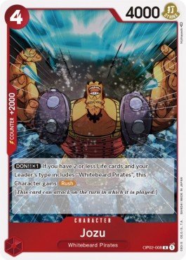 Jozu (OP02-008) - Paramount War (Rare) [OP02-008] - Cards Beyond