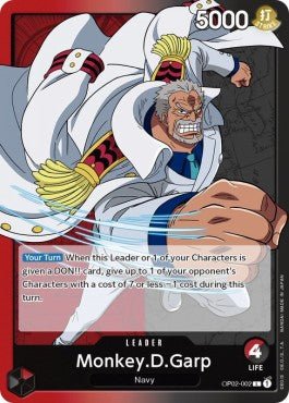 Monkey.D.Garp (OP02-002) (V.1) - Paramount War (Leader) [OP02-002] - Cards Beyond