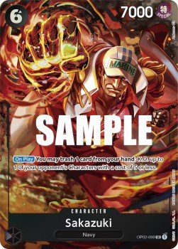 Sakazuki (OP02-099) (V.2) - Paramount War (Alternate Art) [OP02-099] - Cards Beyond
