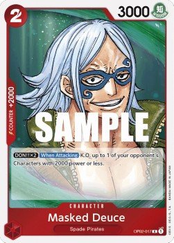 Masked Deuce (OP02-017) (V.1) - Paramount War (Rare) [OP02-017] - Cards Beyond