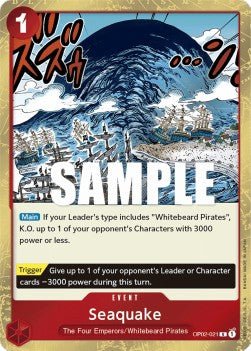 Seaquake (OP02-021) - Paramount War (Rare) [OP02-021] - Cards Beyond