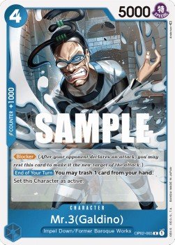 Mr.3 (Galdino) (OP02-065) - Paramount War (Rare) [OP02-065] - Cards Beyond