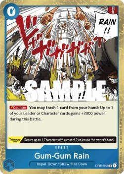 Gum-Gum Rain (OP02-068) - Paramount War (Rare) [OP02-068] - Cards Beyond