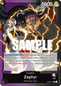 Zephyr (OP02-072) (V.1) - Paramount War (Leader) [OP02-072] - Cards Beyond
