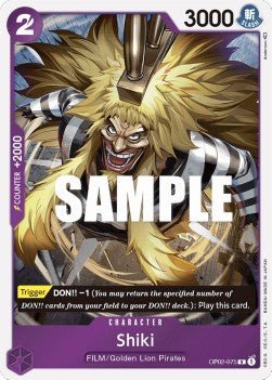 Shiki (OP02-075) - Paramount War (Rare) [OP02-075] - Cards Beyond