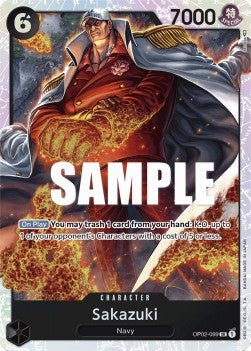 Sakazuki (OP02-099) (V.1) - Paramount War (Super Rare) [OP02-099] - Cards Beyond