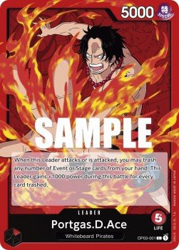 Portgas.D.Ace (OP03-001) (V.1) - Pillars of Strength (Leader) [OP03-001] - Cards Beyond