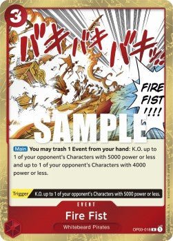 Fire Fist (OP03-018) (V.1) - Pillars of Strength (Rare) [OP03-018] - Cards Beyond