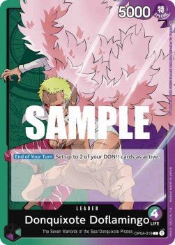 Donquixote Doflamingo (OP04-019) (V.1) - Kingdoms of Intrigue (Leader) [OP04-019] - Cards Beyond