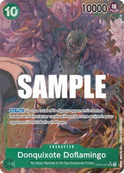 Donquixote Doflamingo (OP04-031) (V.2) - Kingdoms of Intrigue (Alternate Art) [OP04-031] - Cards Beyond