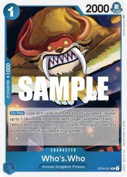Who´s.Who (OP04-051) (V.1) - Kingdoms of Intrigue (Rare) [OP04-051] - Cards Beyond