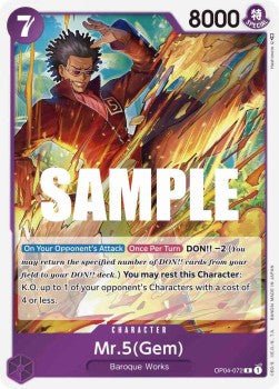 Mr.5(Gem) (OP04-072) (V.1) - Kingdoms of Intrigue (Rare) [OP04-072] - Cards Beyond