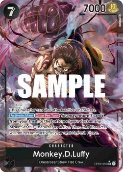 Monkey.D.Luffy (OP04-090) (V.2) - Kingdoms of Intrigue (Alternate Art) [OP04-090] - Cards Beyond
