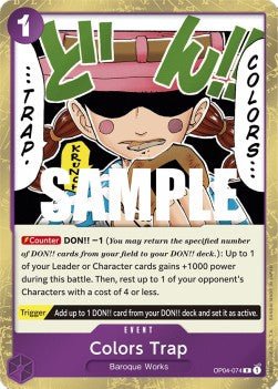 Colors Trap (OP04-074) - Kingdoms of Intrigue (Rare) [OP04-074] - Cards Beyond