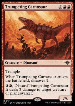 Trumpeting Carnosaur - The Lost Caverns of Ixalan (Rare) [LCI-171] - Cards Beyond
