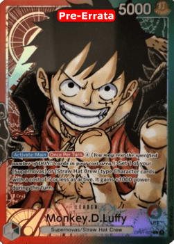 Monkey.D.Luffy (OP01-003) (V.2) - Romance Dawn (Pre-Errata) (Alternate Art) [OP01E-003] - Cards Beyond