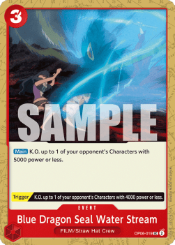 Blue Dragon Seal Water Stream (OP06-019) - Wings of the Captain (Uncommon) [OP06-019] - Cards Beyond