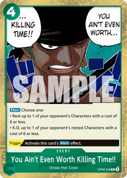 You Ain't Even Worth Killing Time!! (OP06-039) - Wings of the Captain (Rare) [OP06-039] - Cards Beyond