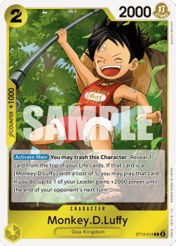Monkey.D.Luffy (ST13-014) (V.1) - Ultra Deck: The Three Brothers (Common) [ST-13-014] - Cards Beyond