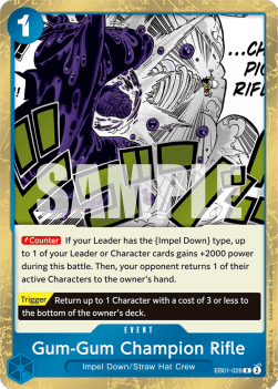 Gum-Gum Champion Rifle (EB01-028) - Memorial Collection (Rare) [EB01-028] - Cards Beyond