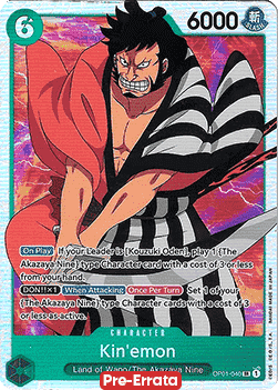 Kin'emon (OP01-040) (V.1) - Romance Dawn (Pre-Errata) (Super Rare) [OP01E-040] - Cards Beyond