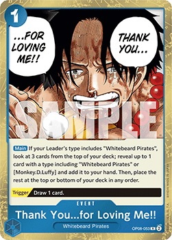 Thank You...for Loving Me!! (OP08-053) - Two Legends (Rare) [OP08-053] - Cards Beyond