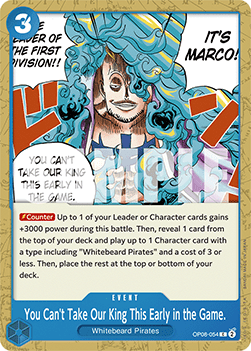 You Can't Take Our King This Early in the Game. (OP08-054) - Two Legends (Common) [OP08-054] - Cards Beyond