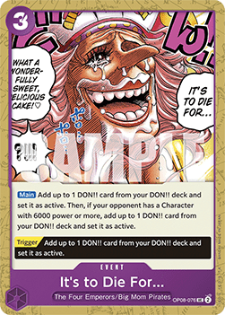 It's to Die For... (OP08-076) - Two Legends (Uncommon) [OP08-076] - Cards Beyond