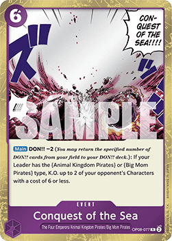 Conquest of the Sea (OP08-077) - Two Legends (Rare) [OP08-077] - Cards Beyond