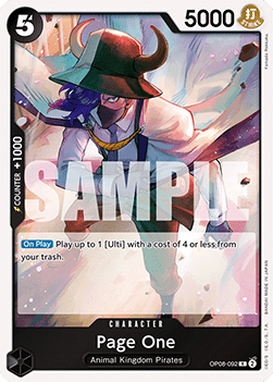 Page One (OP08-092) - Two Legends (Rare) [OP08-092] - Cards Beyond