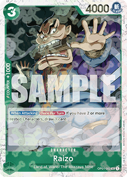 Raizo (OP01-052) (V.2) - The Best (Uncommon) [PRB01-OP01-052] - Cards Beyond