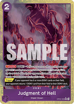 Judgment of Hell (OP02-089) (V.4) - The Best (Alternate Art) [PRB01-OP02-018] - Cards Beyond
