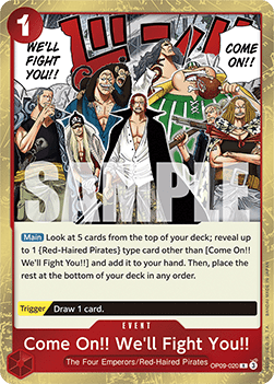 Come On!! We'll Fight You!! (OP09-020) - Emperors in the New World (Rare) [OP09-020] - Cards Beyond