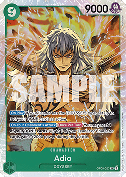 Adio (OP09-023) (V.1) - Emperors in the New World (Super Rare) [OP09-023] - Cards Beyond