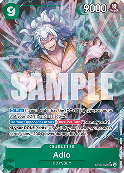 Adio (OP09-023) (V.2) - Emperors in the New World (Alternate Art) [OP09-023] - Cards Beyond
